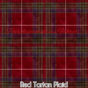 Dark Red Tartan Plaid - Fabric