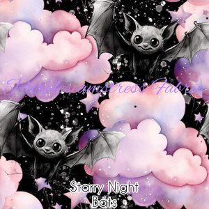 Starry Night Bats - Fabric