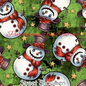Street Snowmen - Fabric