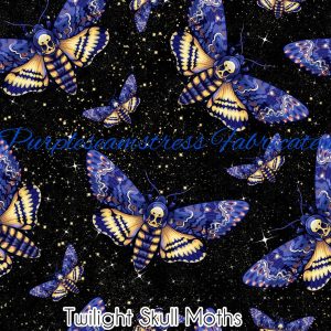 Twilight Skull Moths - Fabric