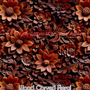 Wood Carved Floral - Fabric