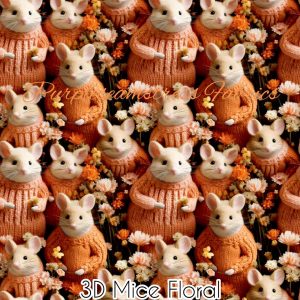 3D Mice Floral - Fabric