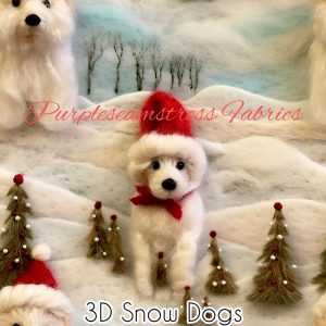 3D Snow Dogs - Fabric