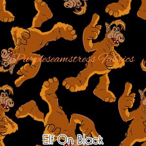 Alf on Black - Fabric