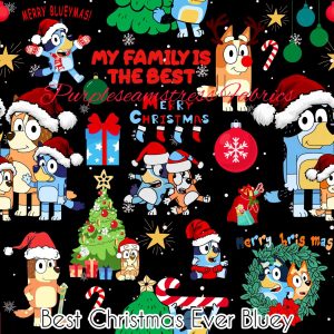Best Christmas Ever Bluey - Fabric