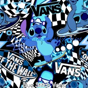 Blue Stitch Vans - Fabric