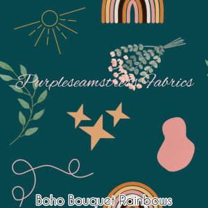 Boho Bouquet Rainbows - Fabric