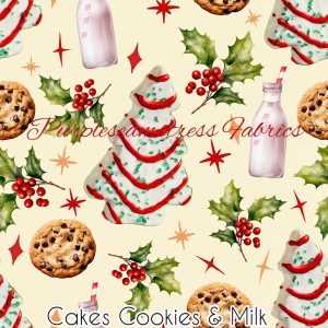 Cakes, Cookies & Milk - Fabric