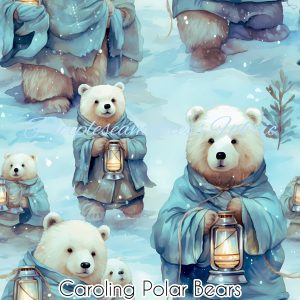 Caroling Polar Bears - Fabric