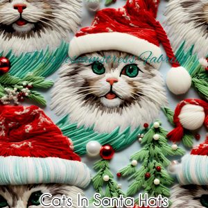 Cats in Santa Hats - Fabric