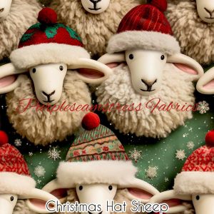Christmas Hat Sheep - Fabric
