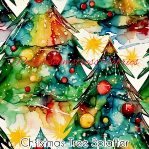 Christmas Tree Splatter - Fabric
