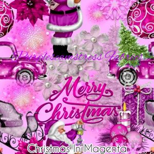 Christmas in Magenta - Fabric
