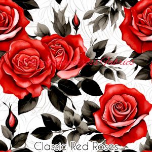 Classic Red Roses - Fabric