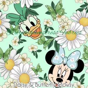Daisy & Butterfly Mousy - Fabric