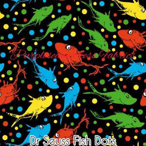 Dr Seuss Fish Dots - Fabric