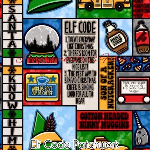 Elf Code Patchwork - Fabric