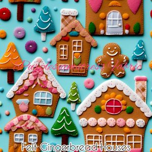 Felt Gingerbread Houses - Fabric