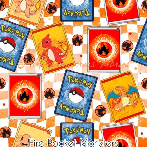 Fire Pocket Monsters - Fabric