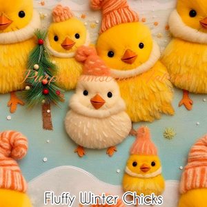 Fluffy Winter Chicks - Fabric