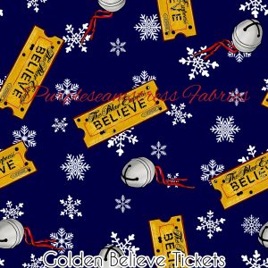 Golden Believe Tickets - Fabric