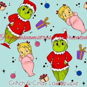 Grinch & Cindy Lou Kewpie - Fabric