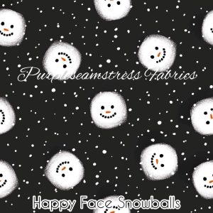 Happy Face Snowballs - Fabric