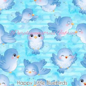 Happy Little Blue Birds - Fabric