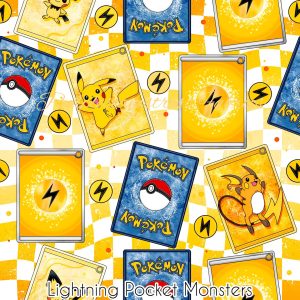 Lightening Pocket Monsters - Fabric