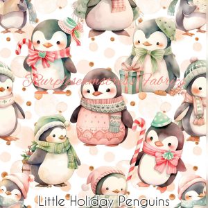 Little Holiday Penguins - Fabric
