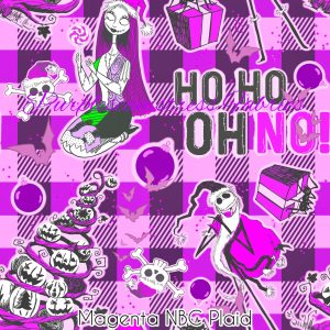 Magenta NBC Plaid Cotton  Lycra - Fabric