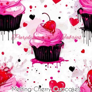 Melting Cherry Cupcakes - Fabric