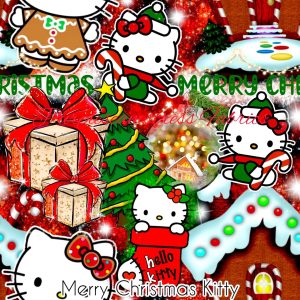 Merry Christmas Kitty - Fabric