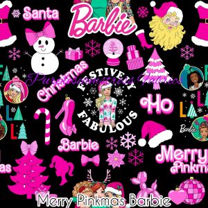Merry Pinkmas Barbie - Fabric