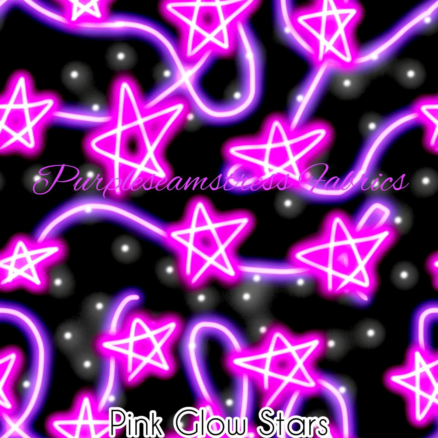 Pink Glow Stars Cotton Lycra – Purpleseamstress Fabric