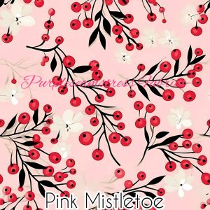 Pink Mistletoe - Fabric