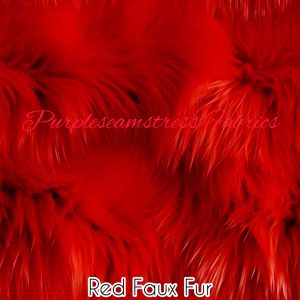 Bright Red Faux Fur - Fabric