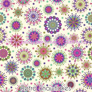 Retro Snowflakes - Fabric