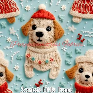 Santa's Little Paws - Fabric