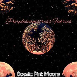Scenic Pink Moons - Fabric