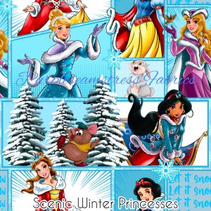 Scenic Winter Princesses - Fabric