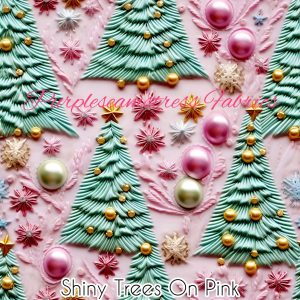 Shiny Trees on Pink - Fabric