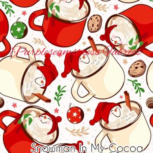 Snowman In My Cocoa - Fabric