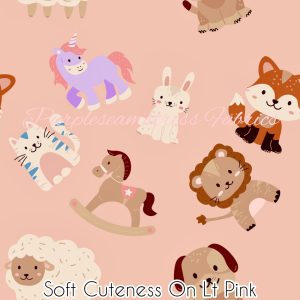 Soft Cuteness on Light Pink - Fabric