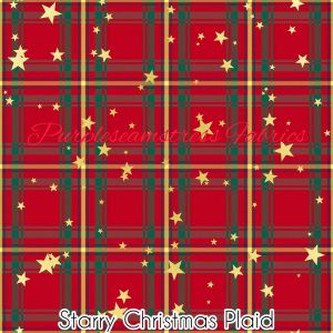 Starry Christmas Plaid - Fabric