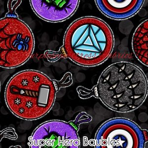 Superhero Baubles - Fabric