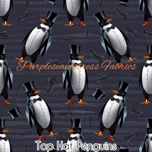 Top Hat Penguins - Fabric