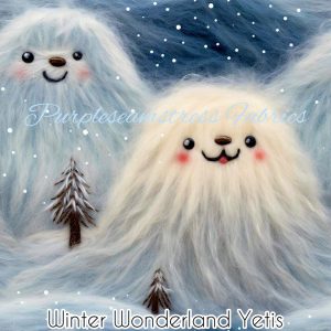 Winter Wonderland Yetis - Fabric