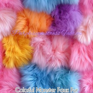 Colorful Monster Faux Fur - Fabric