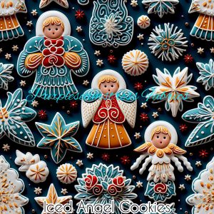 Iced Angel Cookies - Fabric